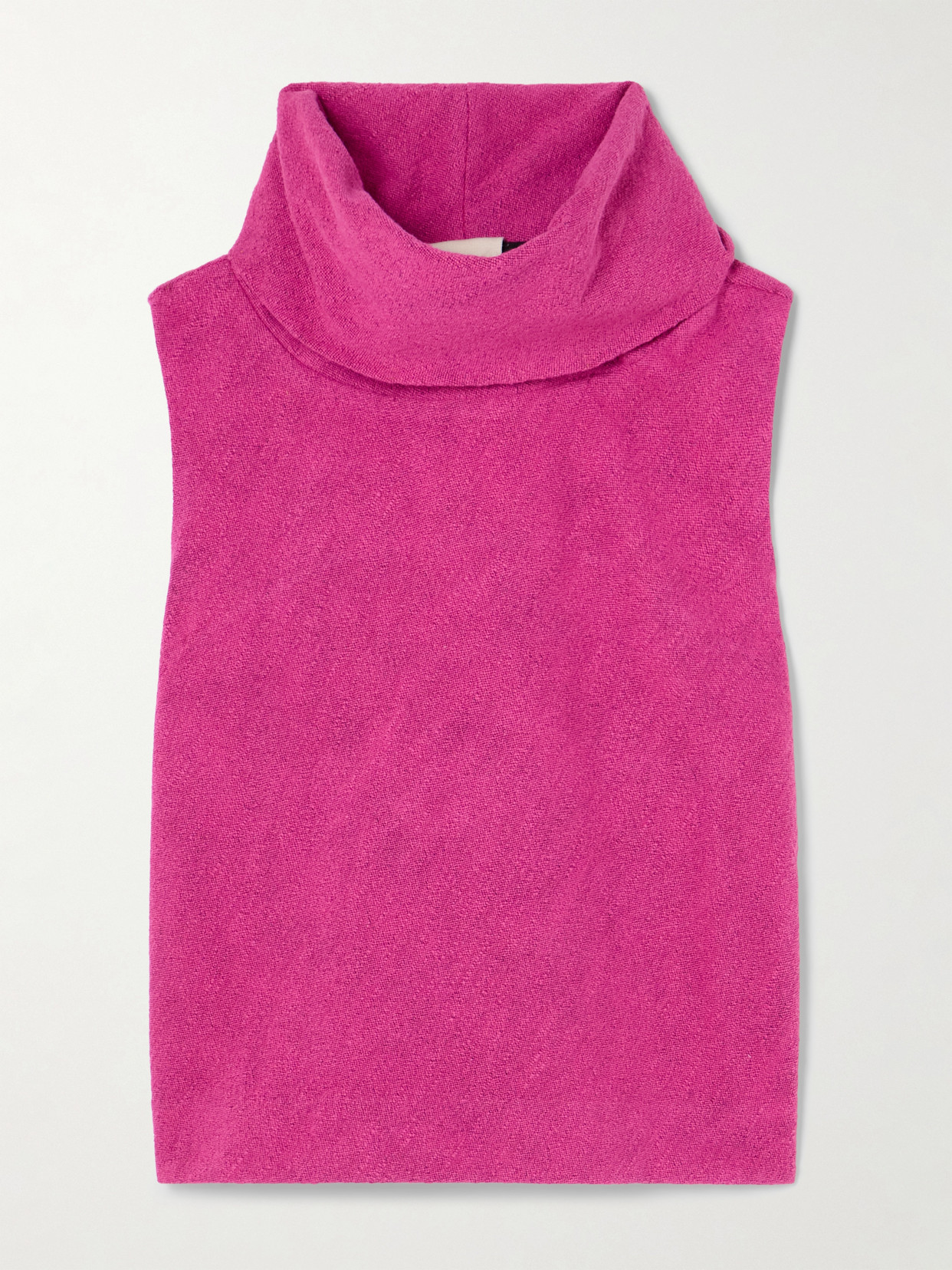 Marrakshi Life Cotton Turtleneck Tank In Pink