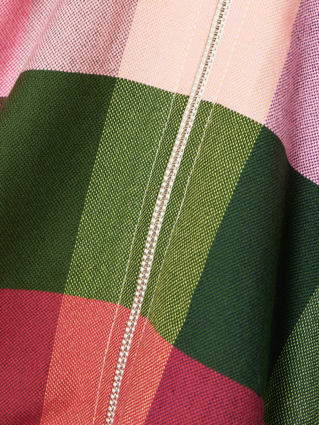 Marrakshi Life Checked Cotton-blend Turtleneck Top In Multi