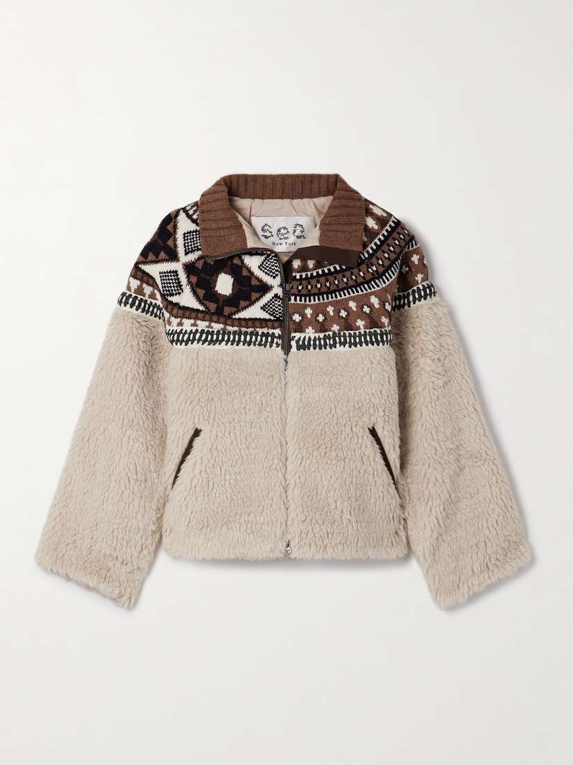 Sea Linea Fair Isle Merino Wool And Fleece Jacket