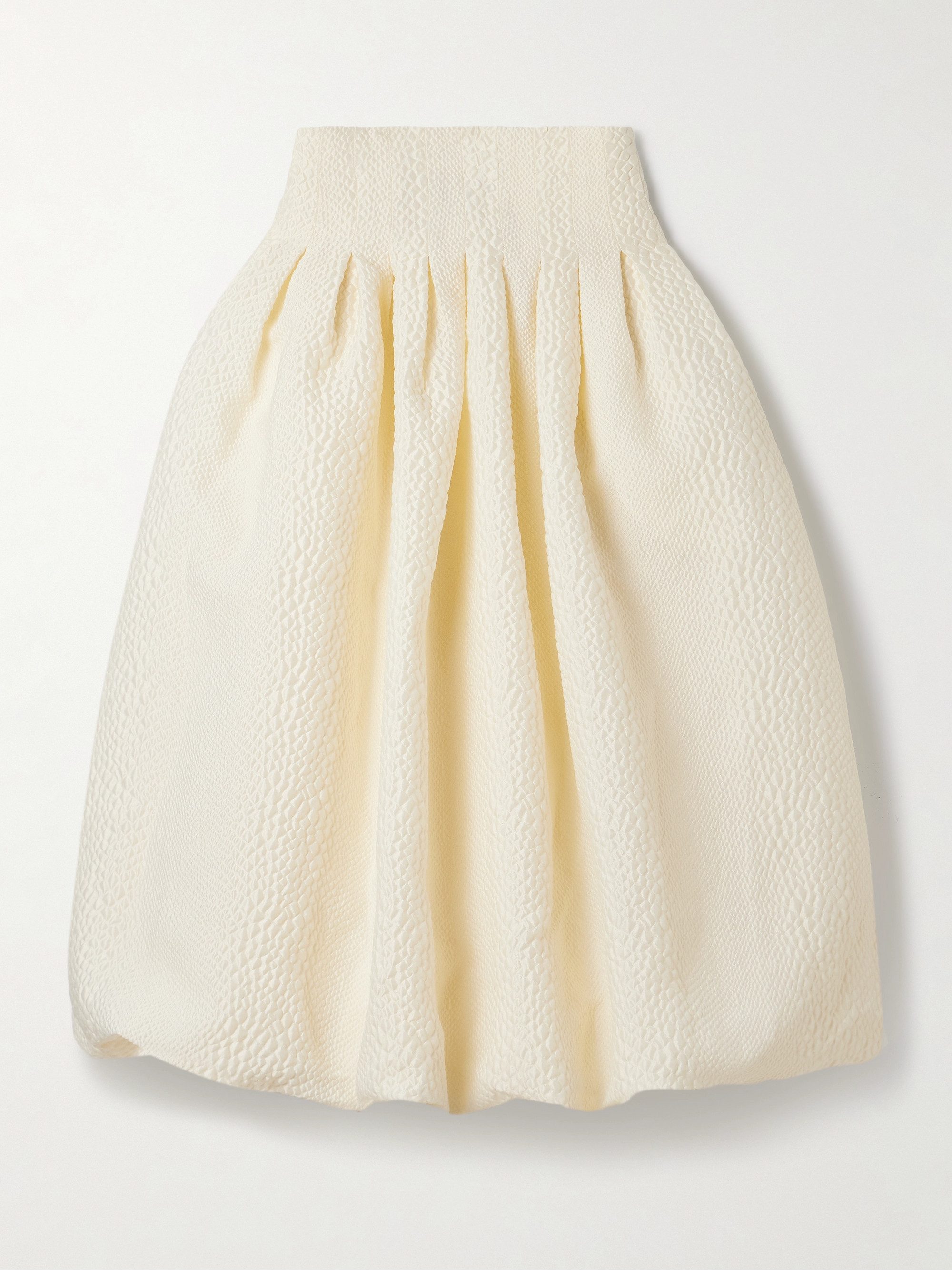 Sea Fayetta pleated cloqué midi skirt