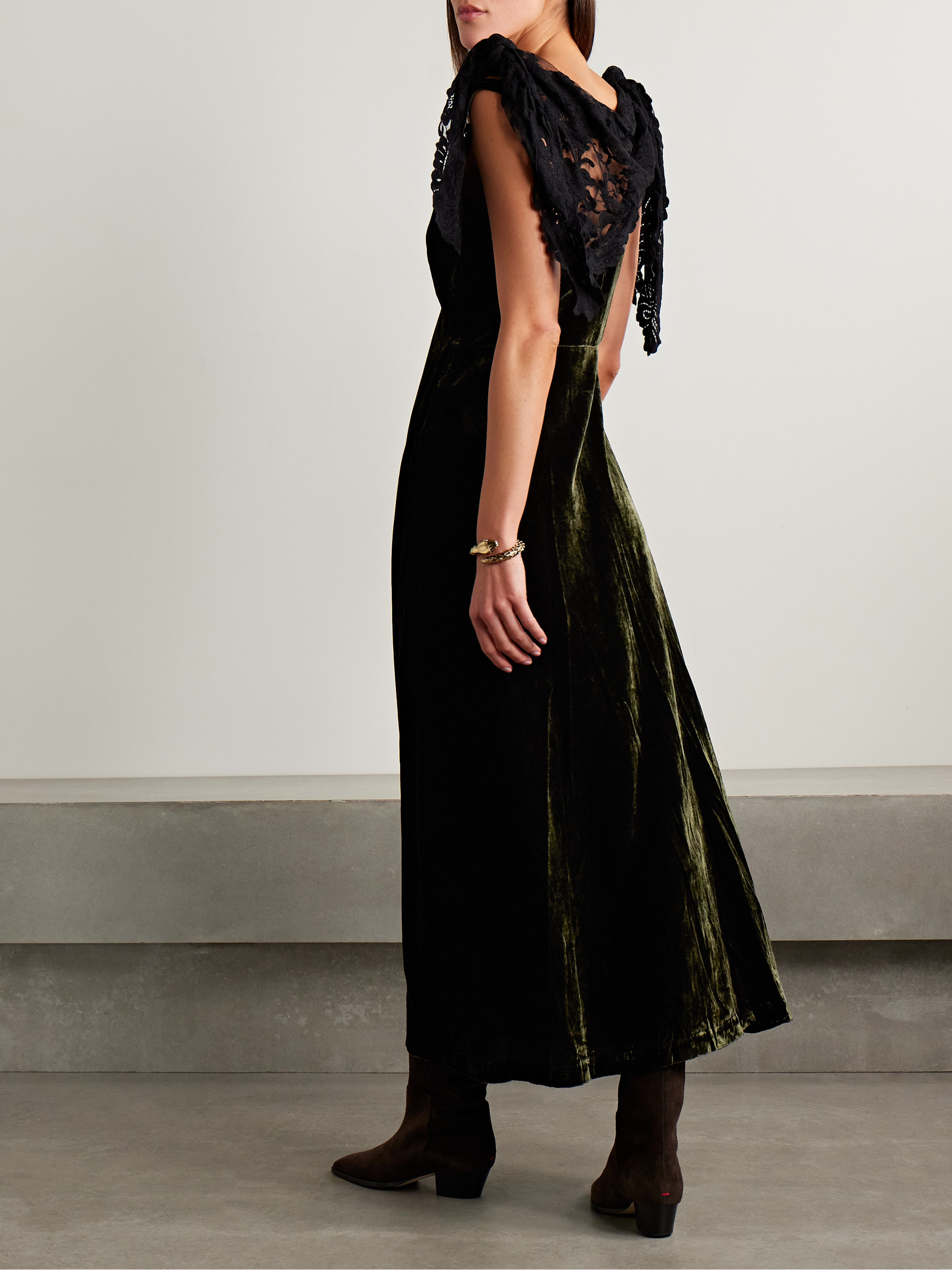 chinese dress ladies Hime Maxi Dress in Velvet Blue main image 1