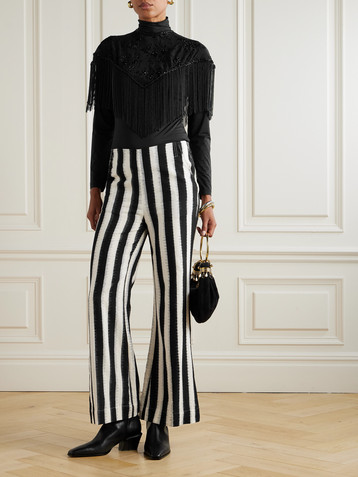 Alix Of Bohemia Charlie striped cotton flared pants