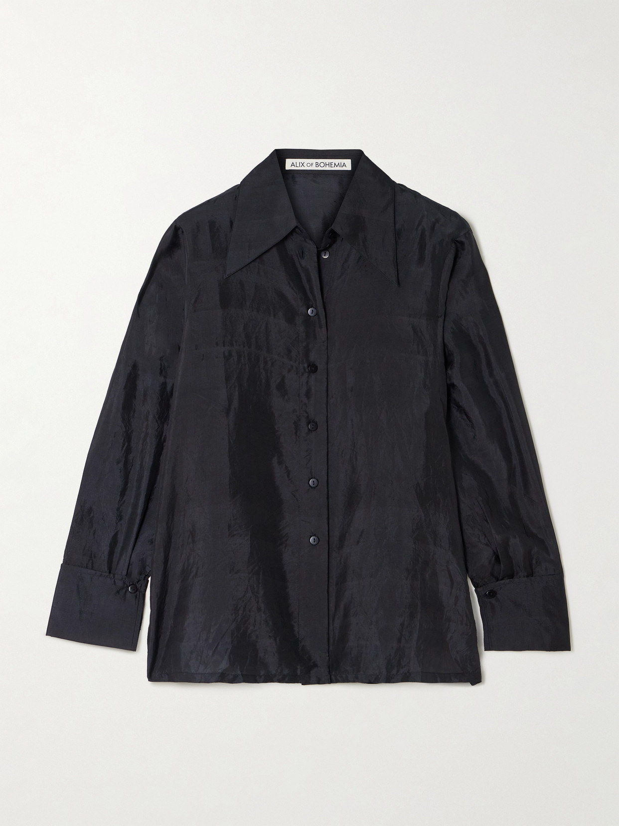 Alix Of Bohemia Dana Silk Shirt In Black