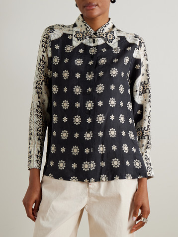 Alix Of Bohemia Dana Bronco printed silk shirt