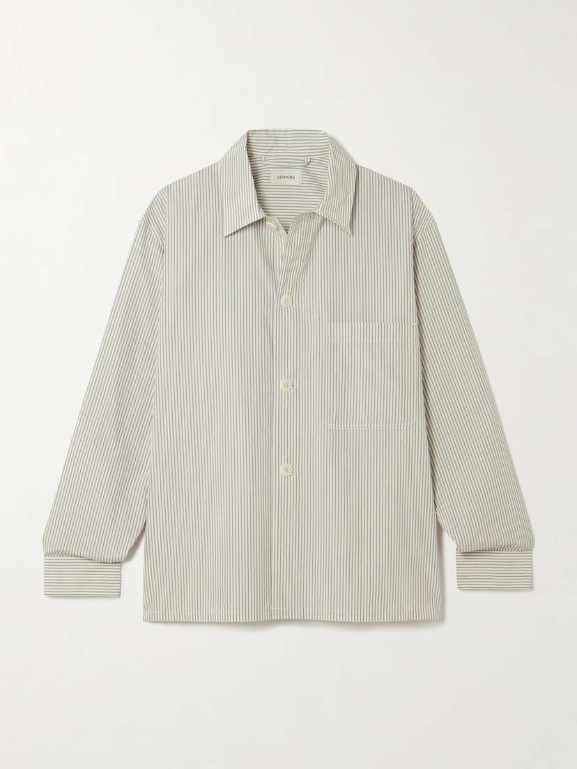 Lemaire Pyjama Striped Cotton-poplin Shirt