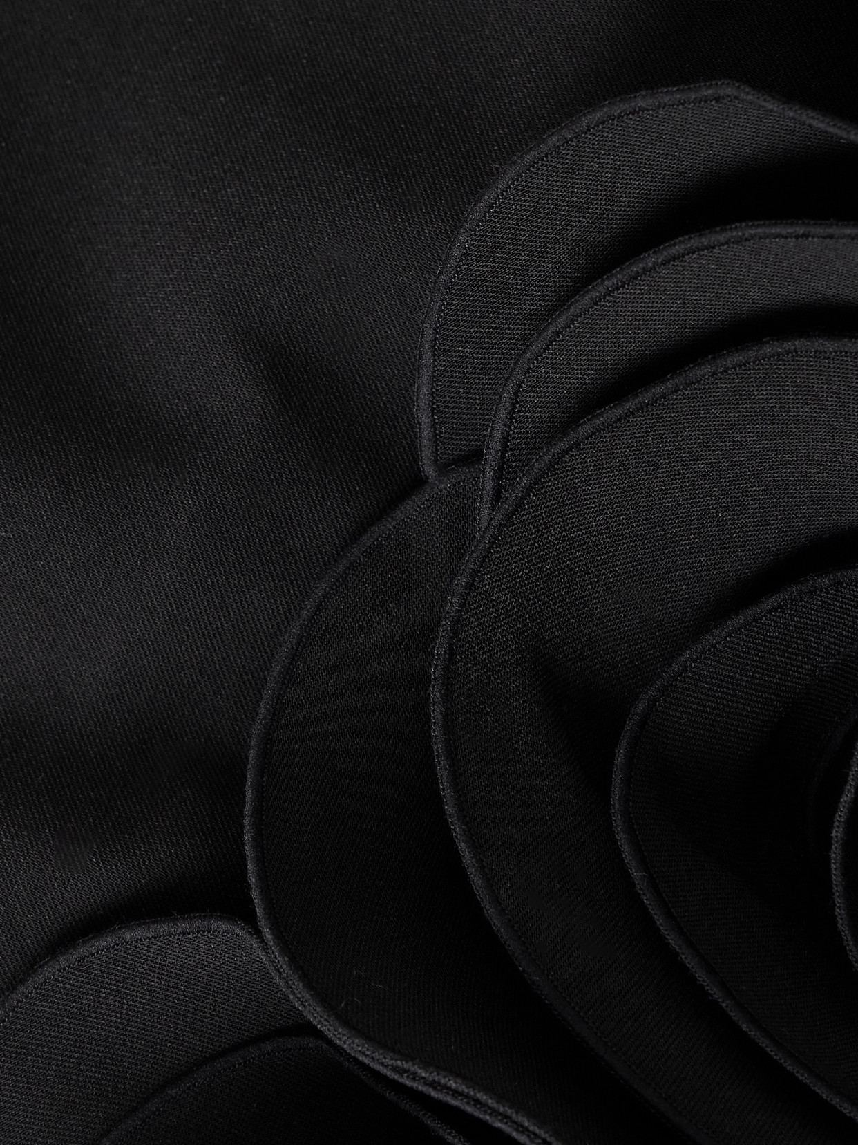 Self-portrait Womens Black 3d Flower Crepe Mini Dress