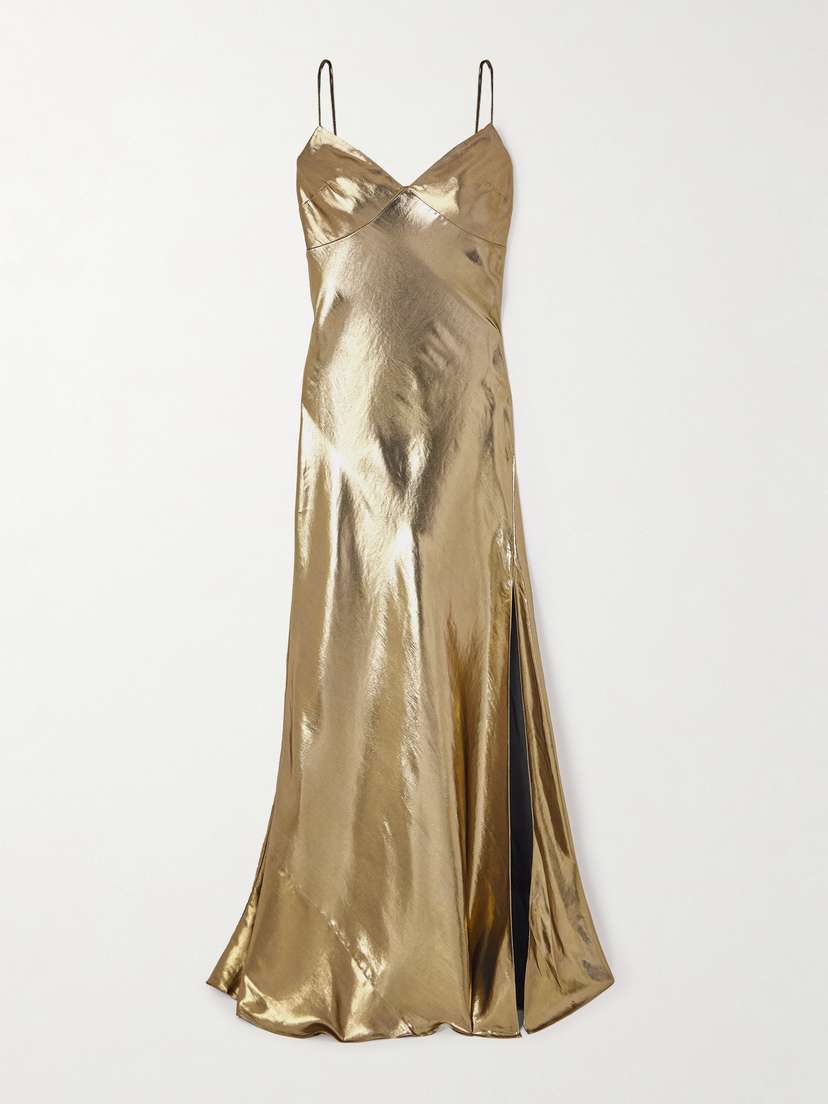 Self-Portrait Satin Maxi Dresss