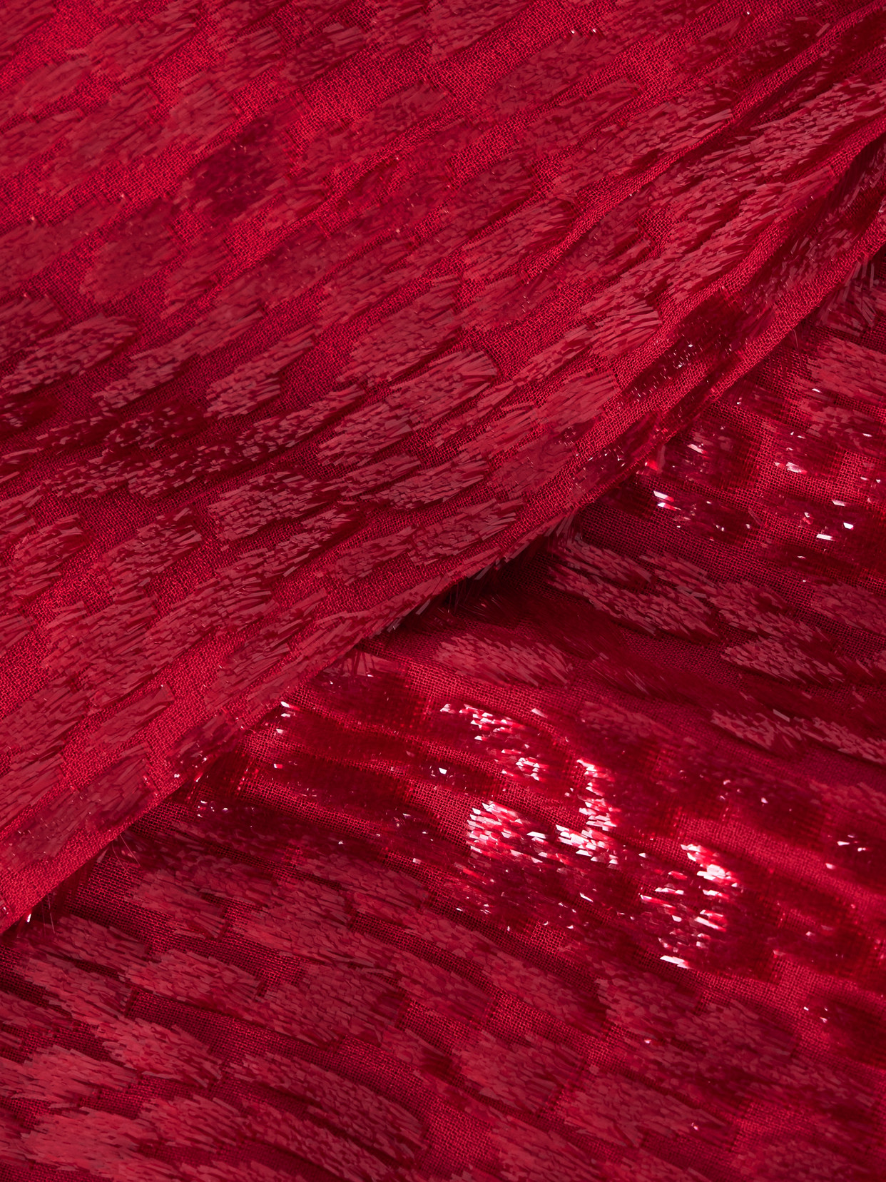 Self-portrait Cutout Fil Coupé Blouse In Red