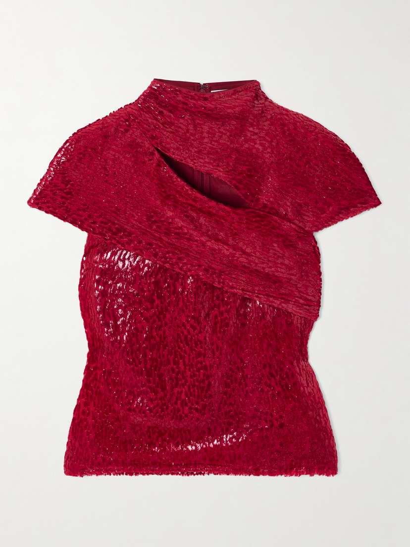 Self-Portrait Cutout Fil Coupé Blouse