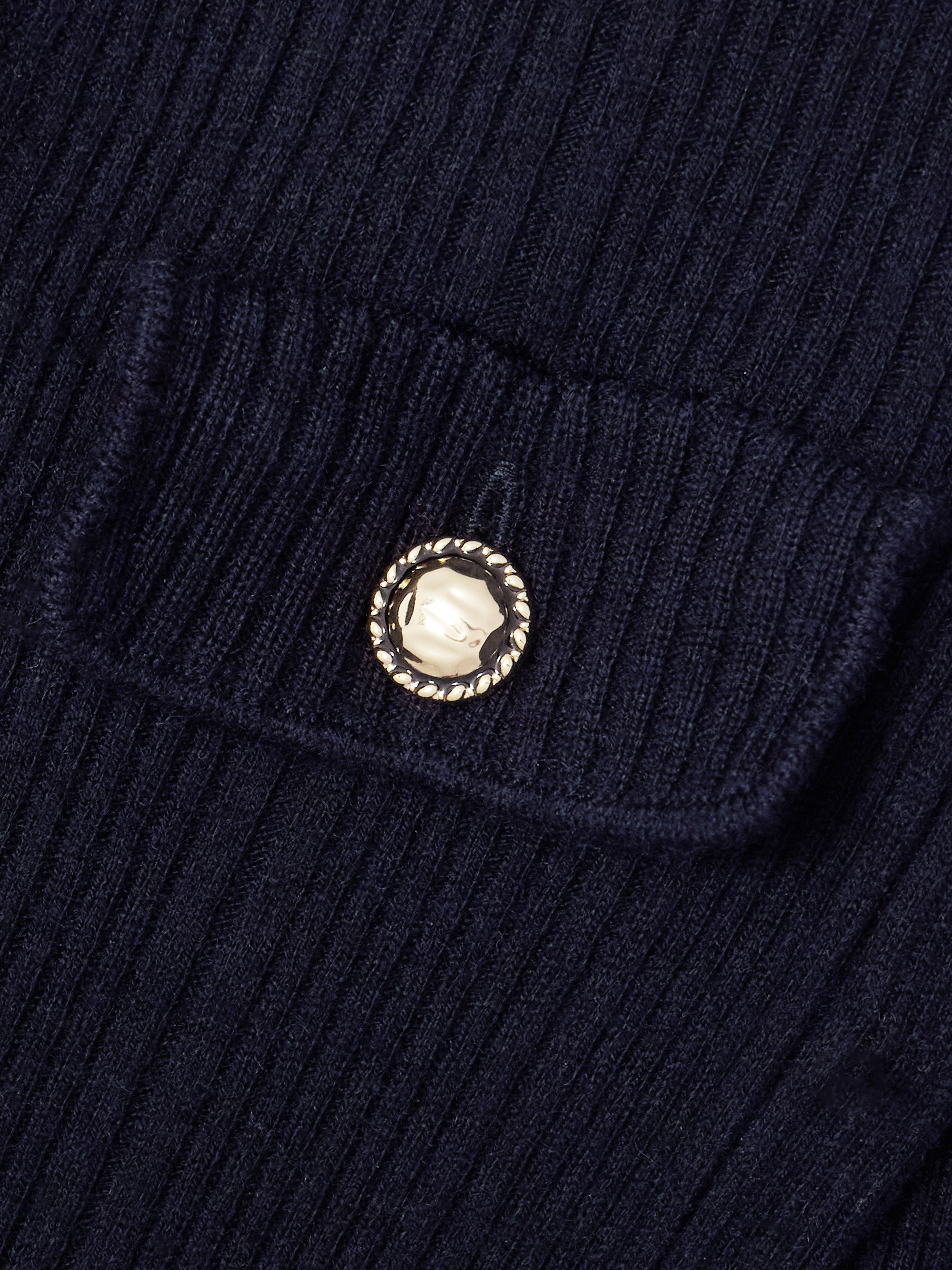 Belted ribbed-knit midi dress — Image 4