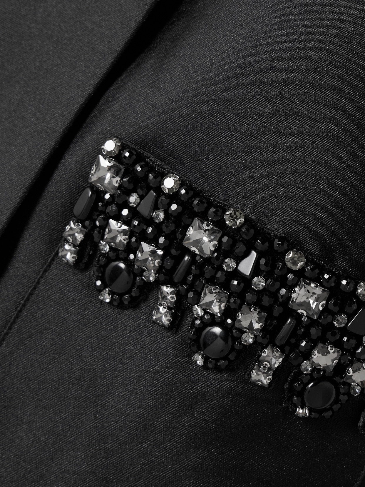 Crystal-Embellished Taffeta Jacket