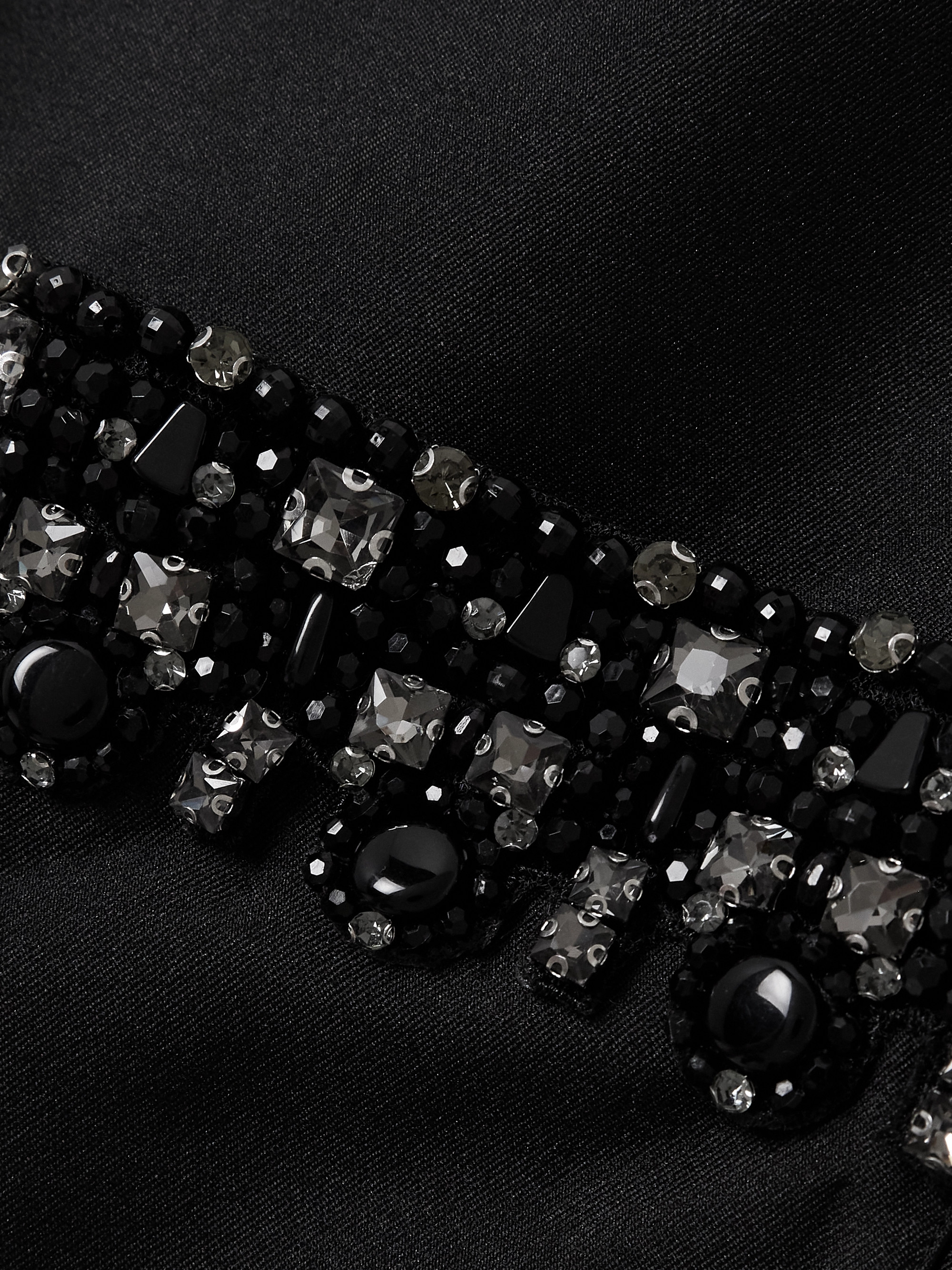 self-portrait Embellished satin-twill mini dress thumbnail