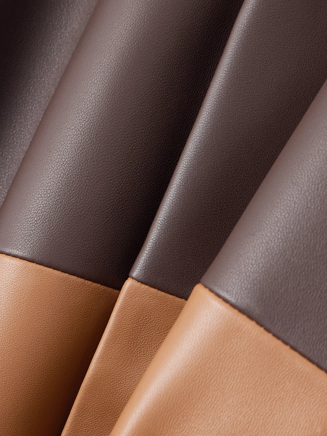 Belted Two-Tone Coat