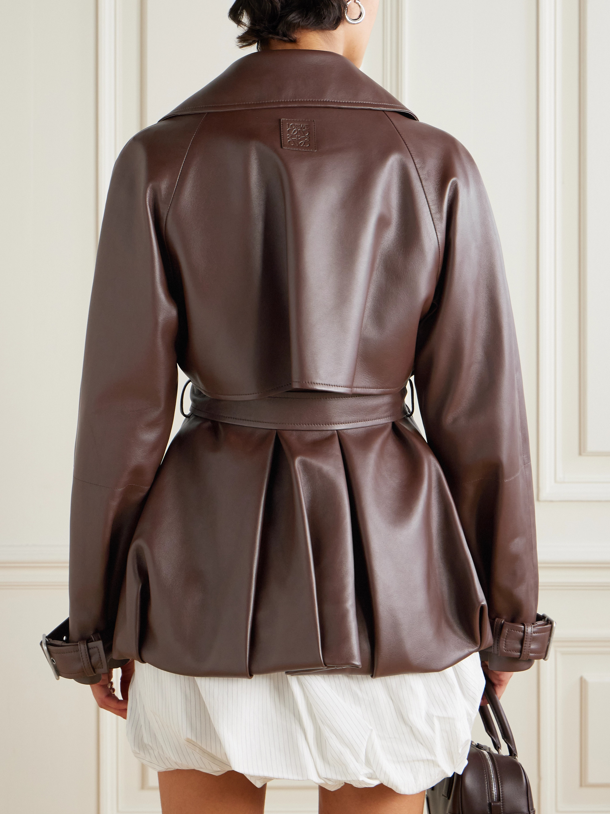 ジャケット・アウター LOEWE LEATHER CAR COAT vintage OLD Loewe - Belted leather jacket | Plush