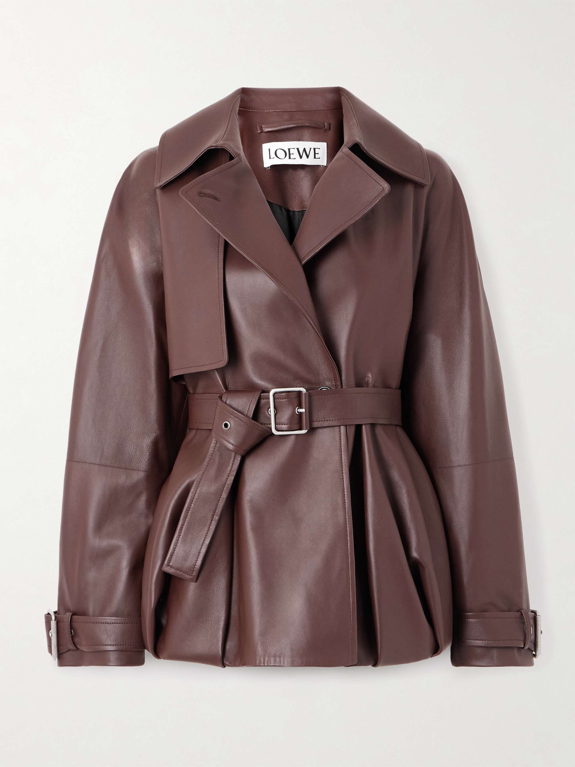 LOEWE Belted leather jacket | NET-A-PORTER