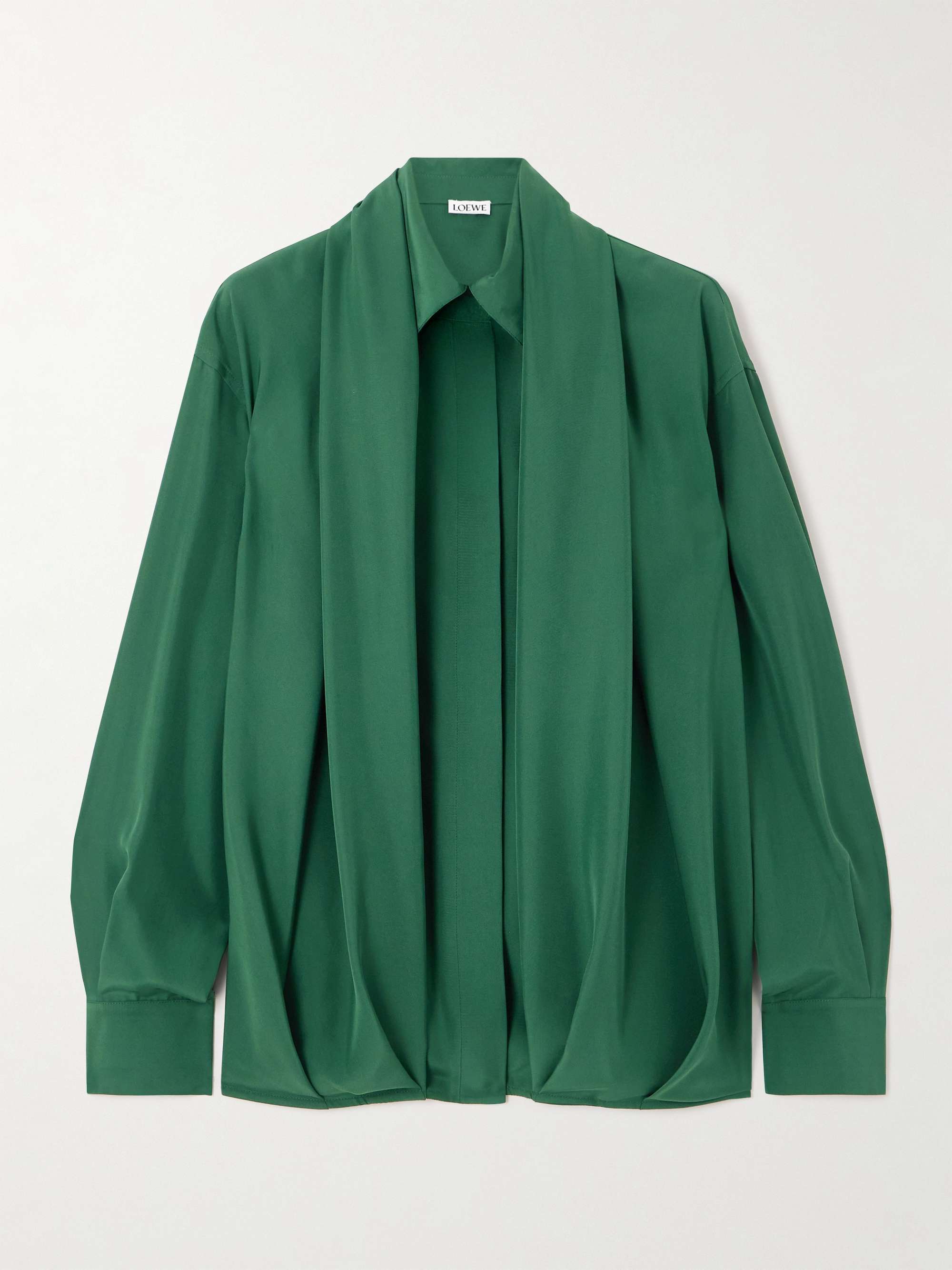 LOEWE シルクブラウス LOEWE Draped silk blouse | NET-A-PORTER