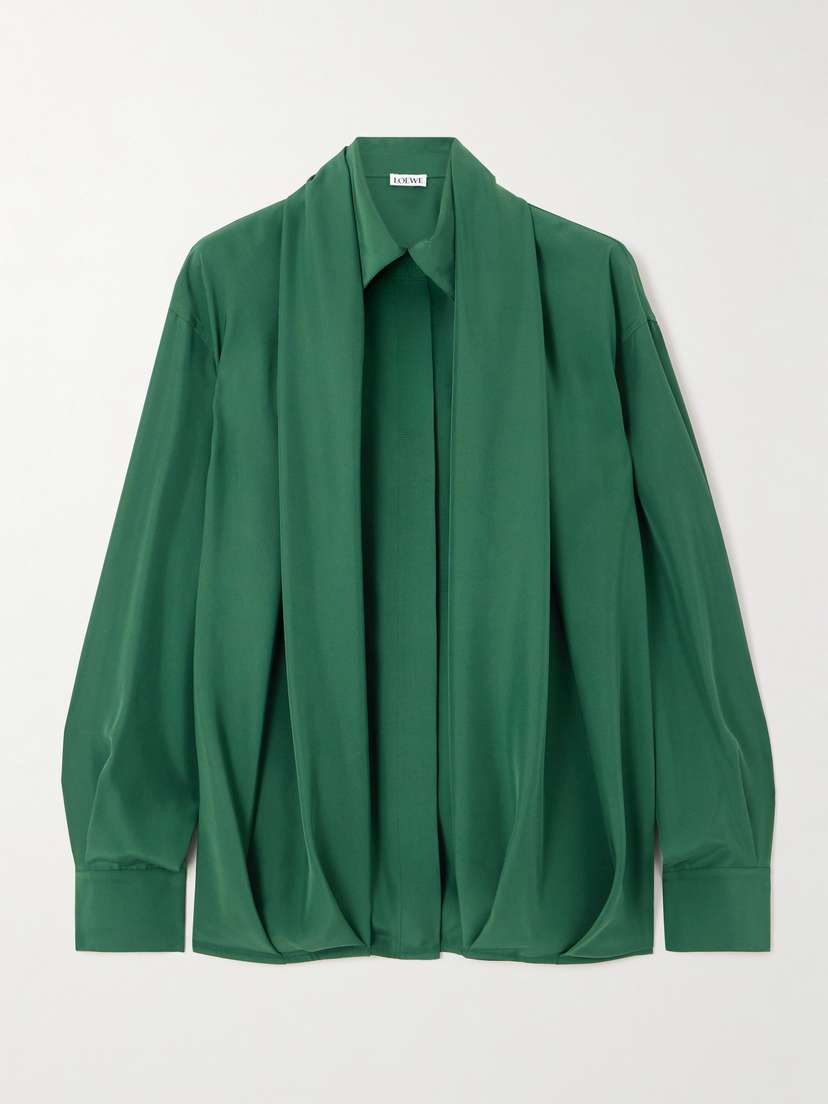 Loewe — Draped silk blouse