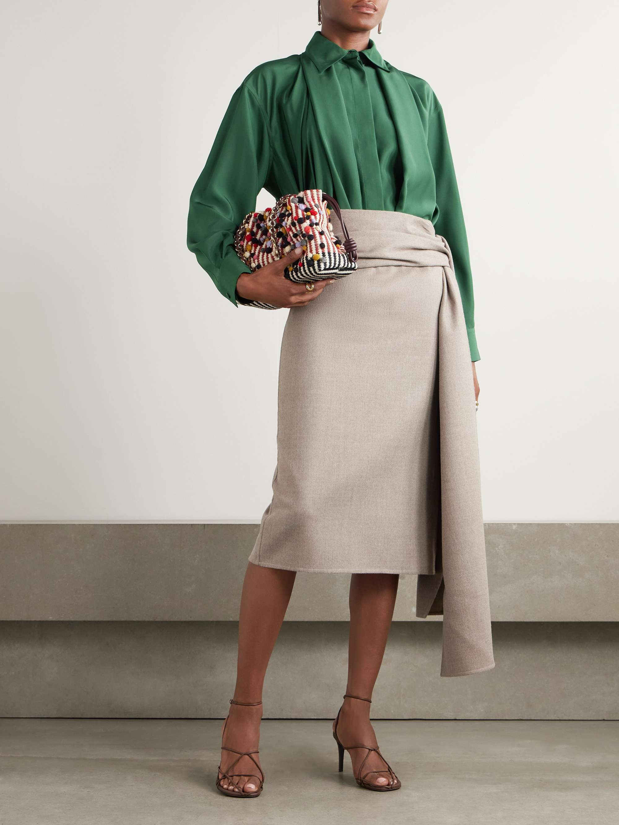 LOEWE シルクブラウス LOEWE Draped silk blouse | NET-A-PORTER