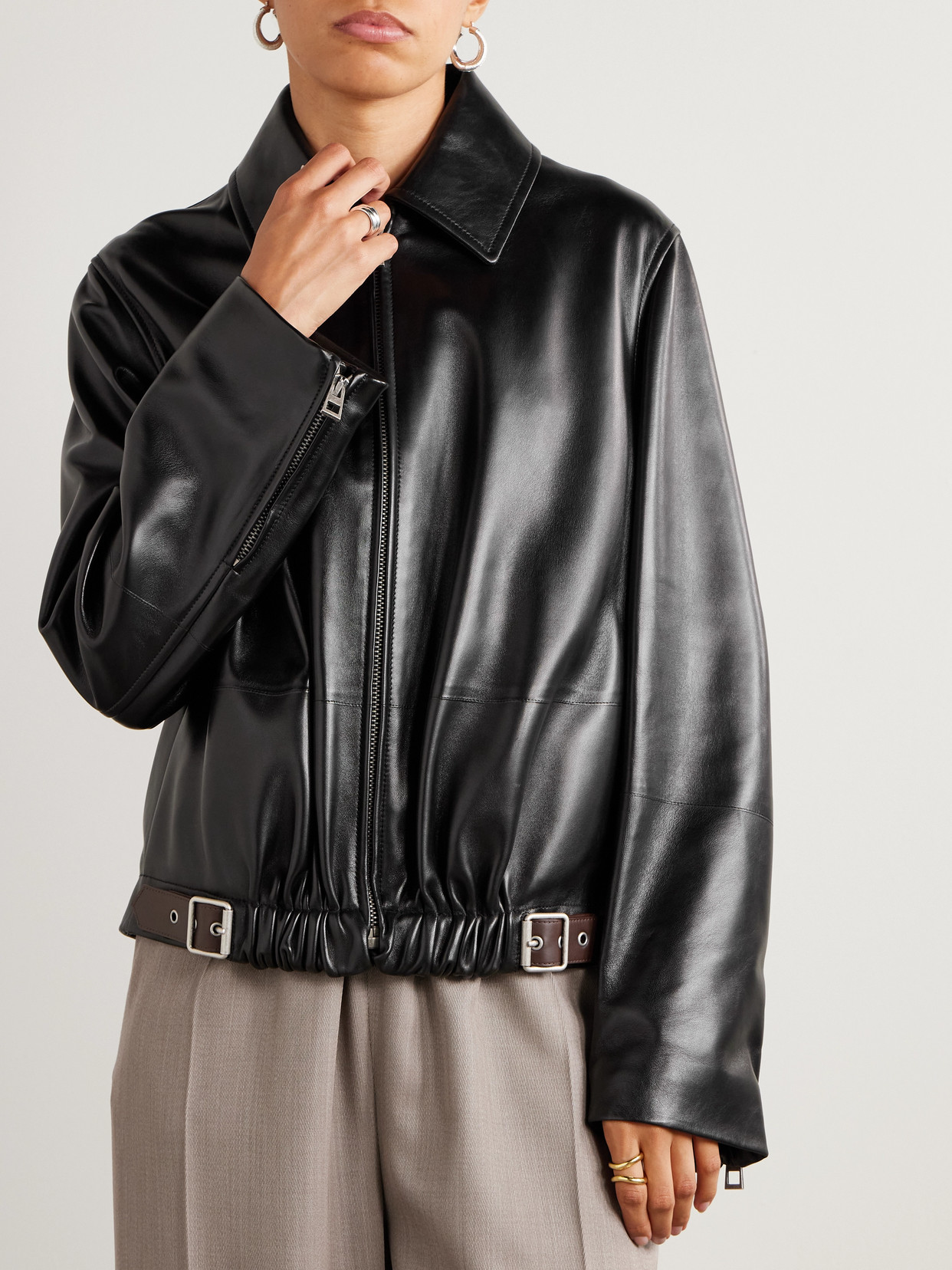 Buckle-Detailed Jacket