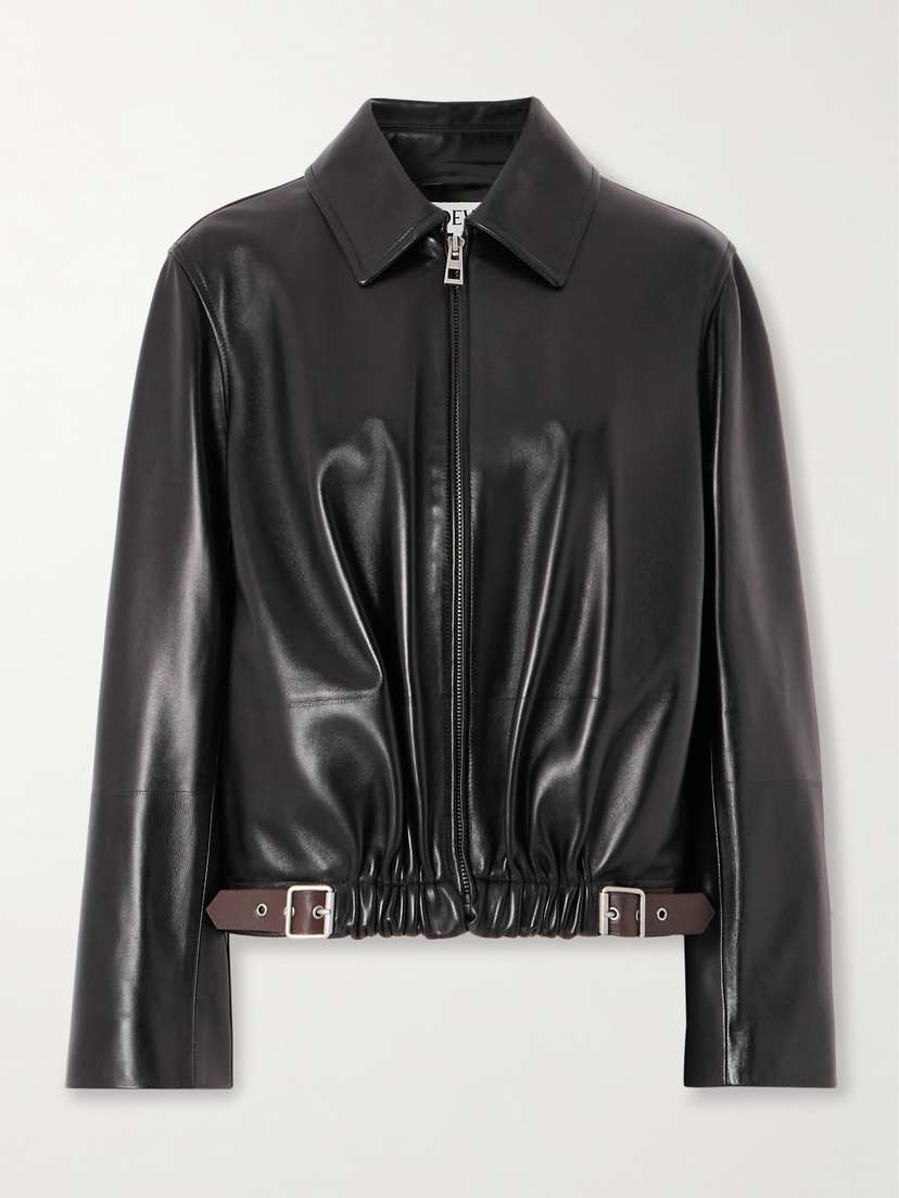 Loewe Buckle-detailed Leather Jacket