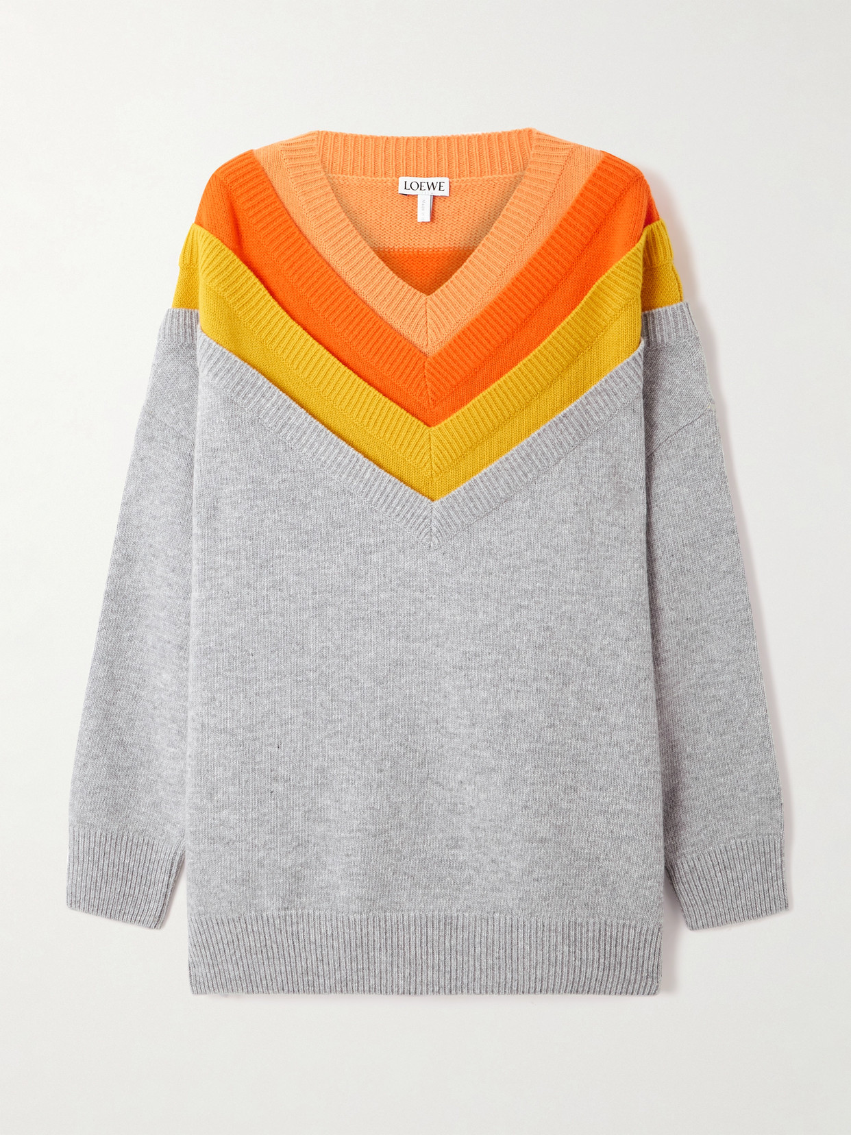 Loewe Layered Wool-blend Sweater In Multi
