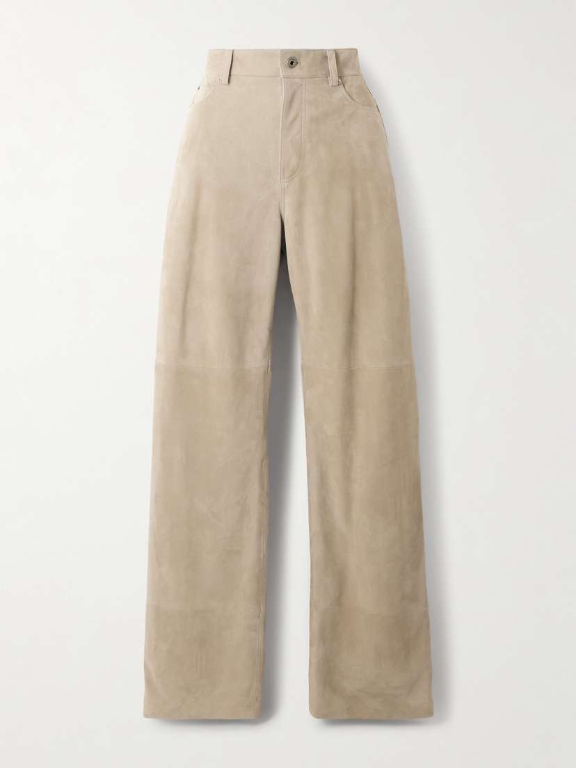 Loewe Suede Straight-leg Pants