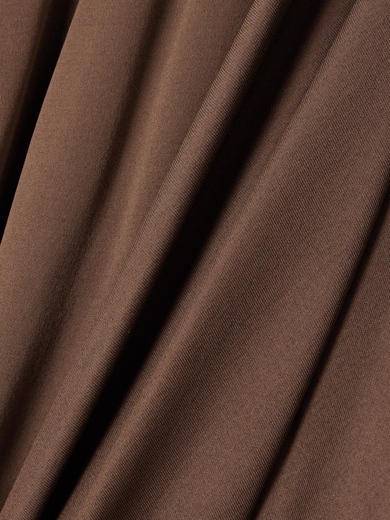 Asymmetric Pleated Gathered Jersey Skirt