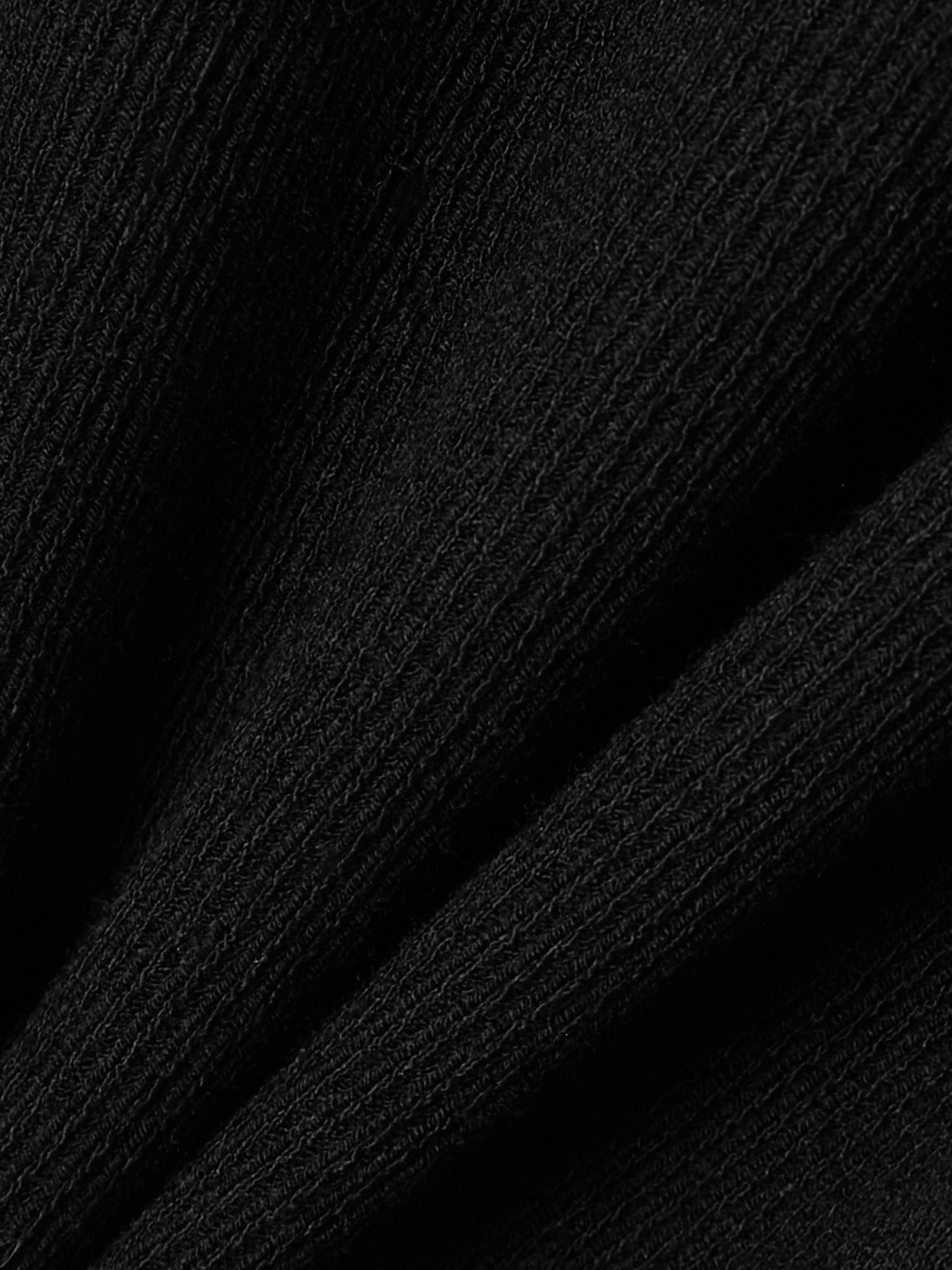 Courrèges Oplique Asymmetric Ribbed Knit Mini Dress In Black