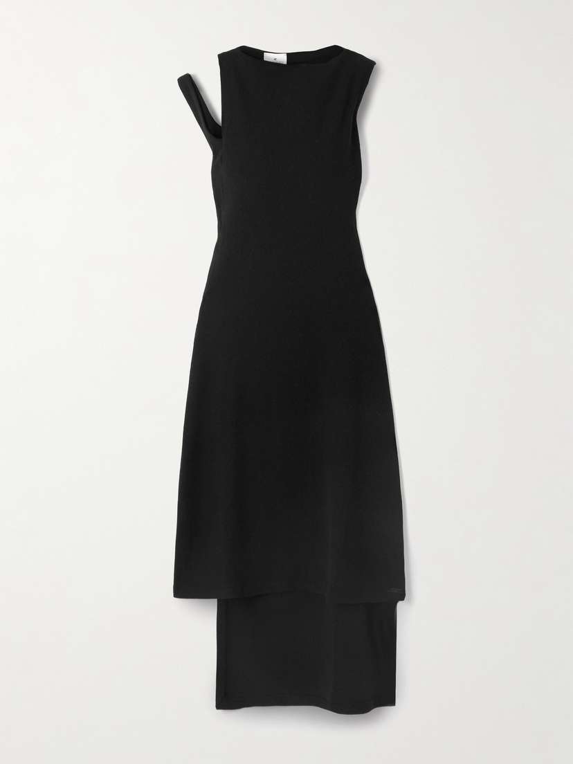 Courrèges Asymmetric Cutout Ribbed-knit Mini Dress