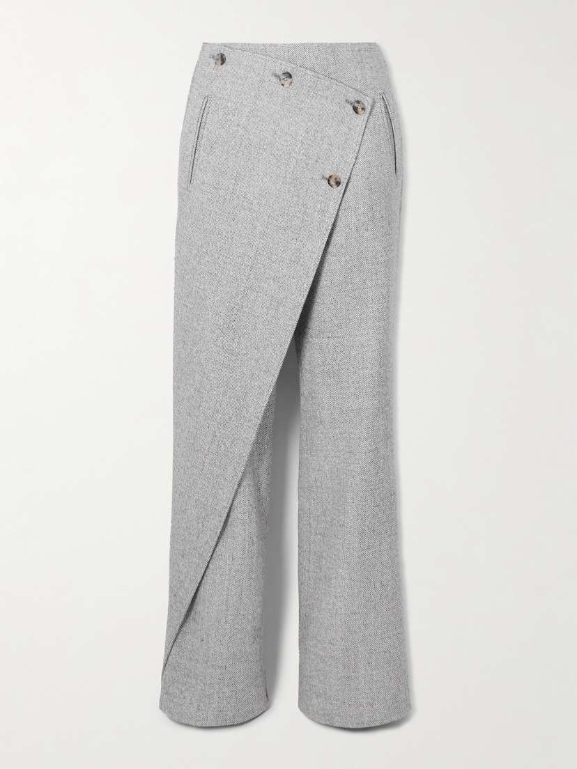 Courrèges Oblique Caviar Wool Straight-leg Pants