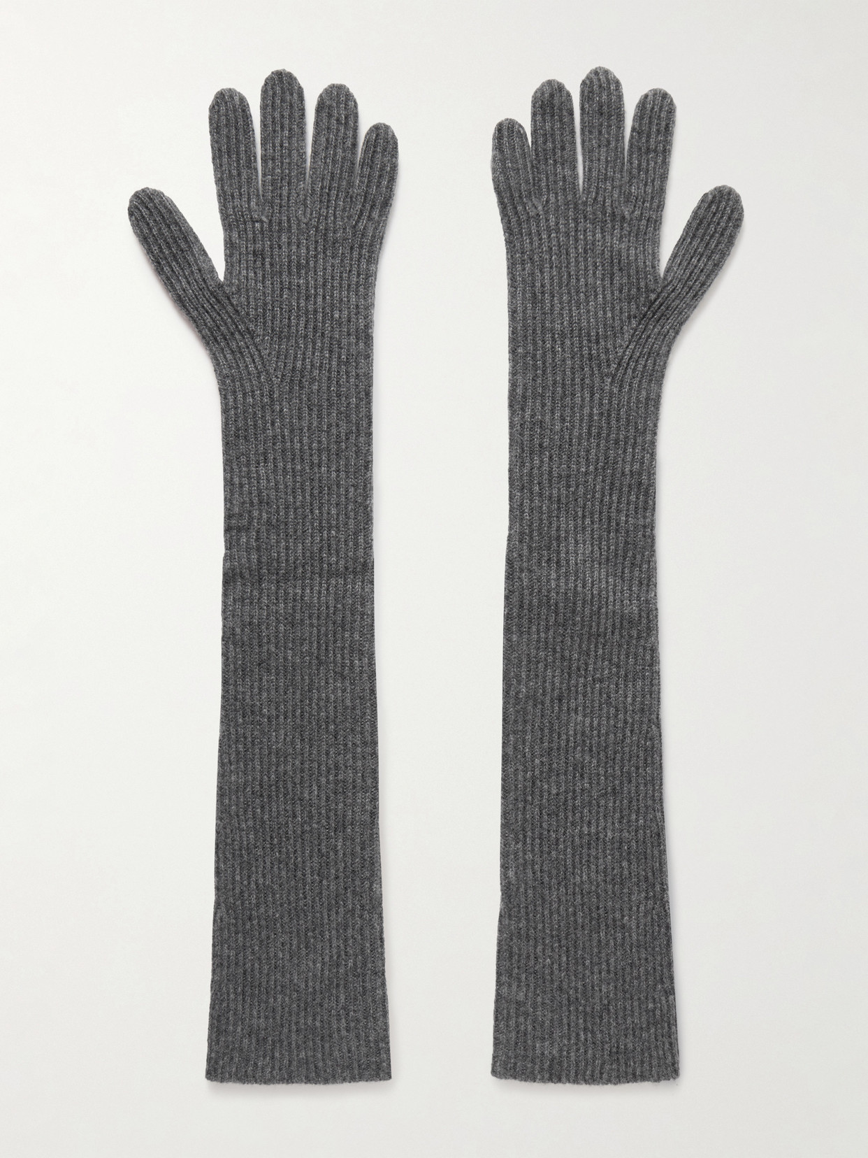 Arch4 Jessie Ribbed Cashmere Gloves In Gray