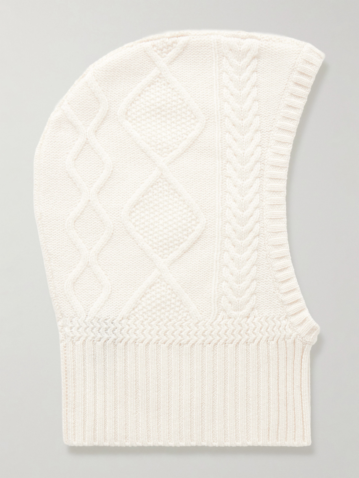 Arch4 Cable-knit Cashmere Balaclava In White