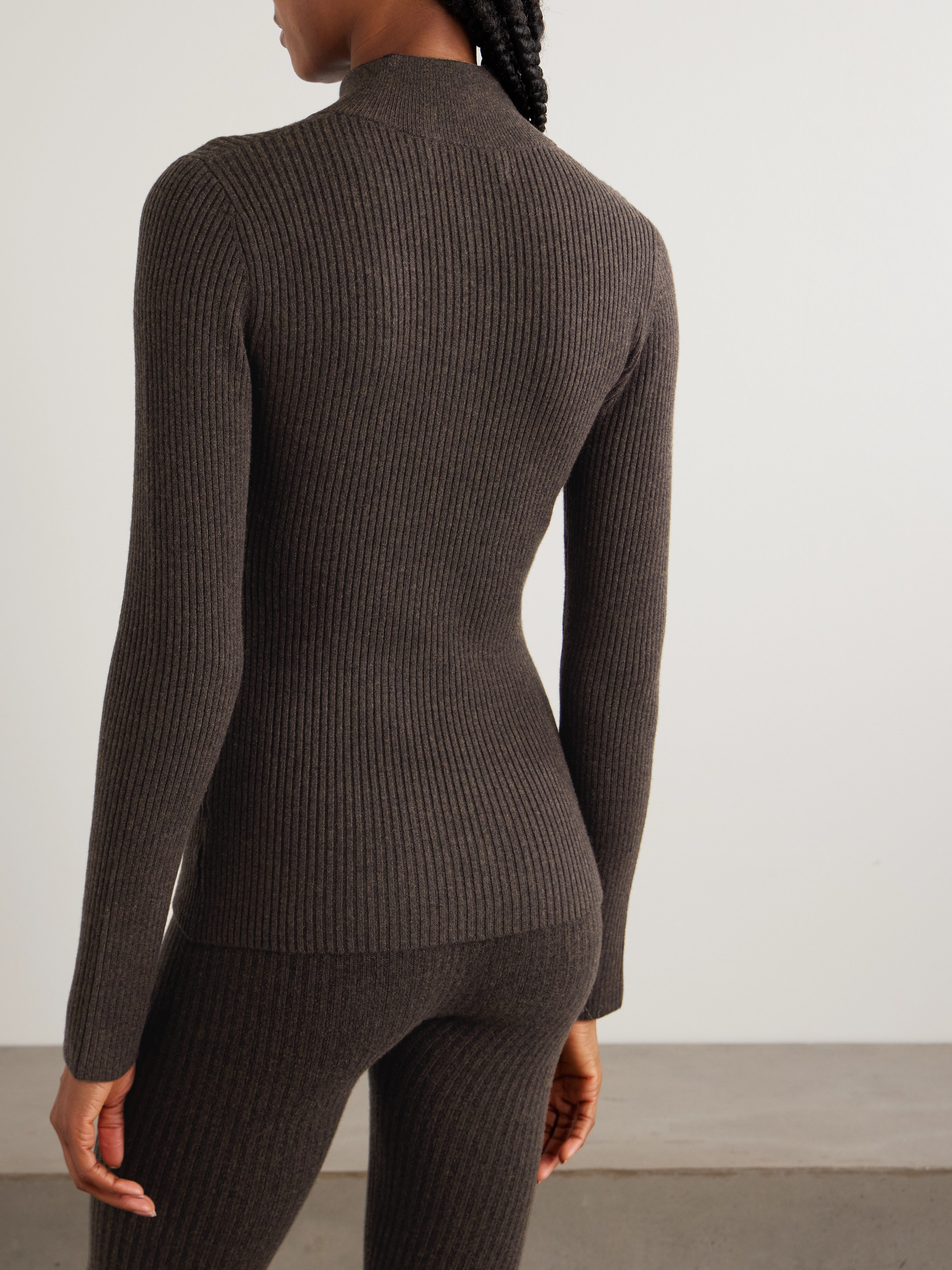 arch4 Ella ribbed cashmere half-zip sweater and leggings ski set thumbnail