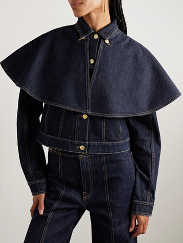 Ulla Johnson The Anais convertible cape-effect denim jacket