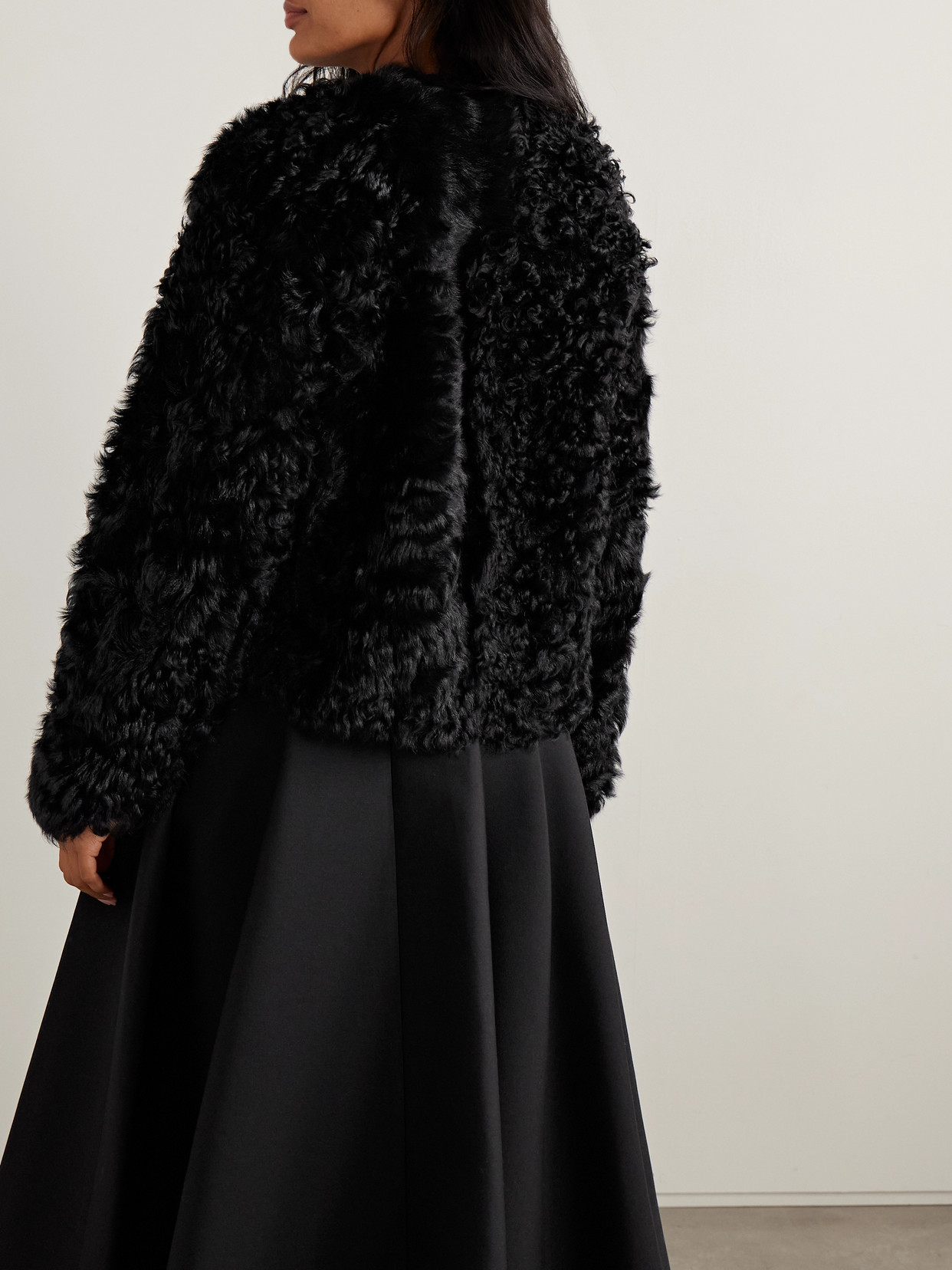 Ulla Johnson Irina Reversible Shearling Jacket In Black