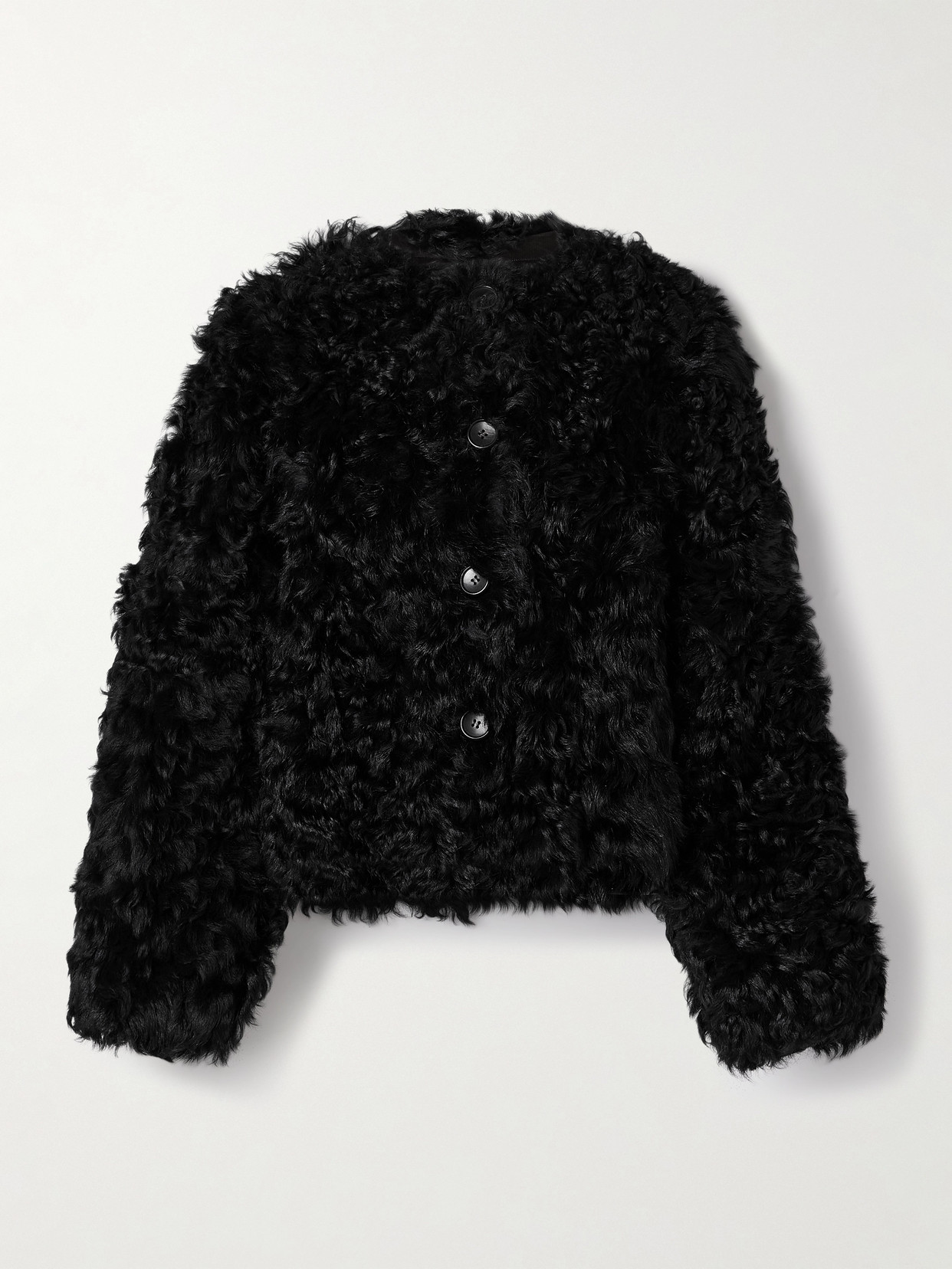 Ulla Johnson Irina Reversible Shearling Jacket In Black