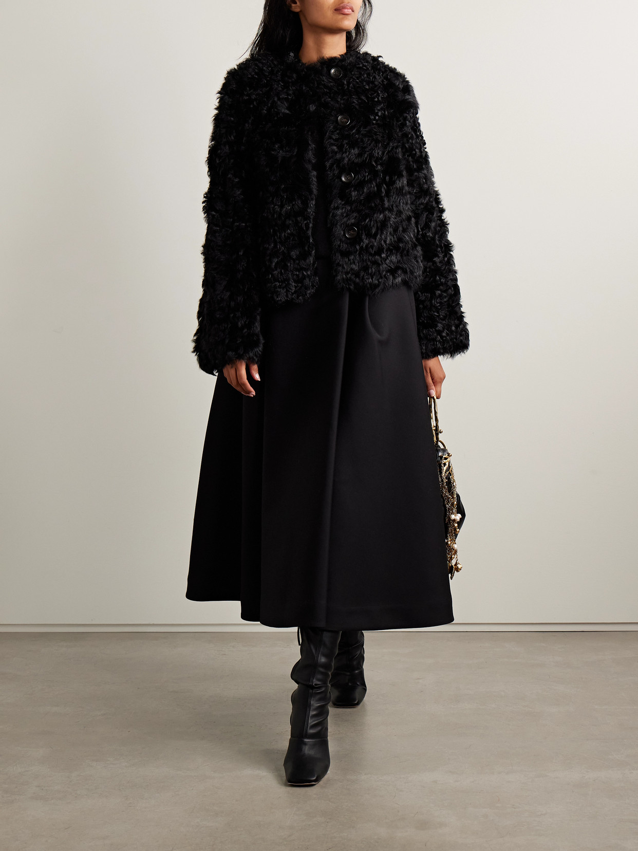 Ulla Johnson Irina Reversible Shearling Jacket In Black