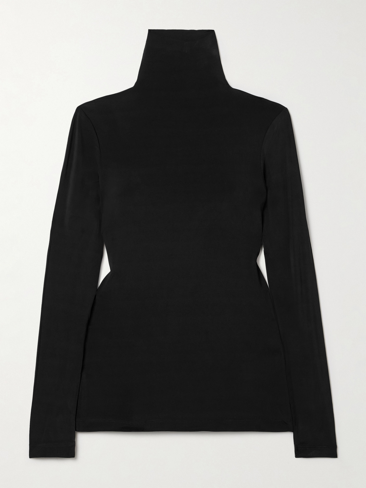 Ulla Johnson Aurelia Stretch-jersey Turtleneck Top In Black