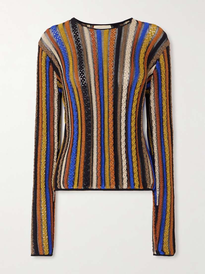 Ulla Johnson Ardith Striped Textured-knit Sweater