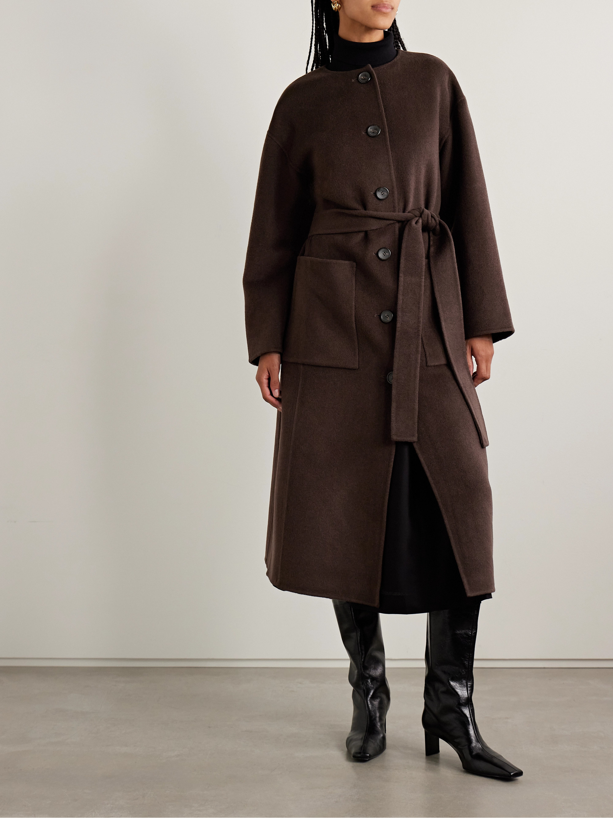 Ulla Johnson Fernanda belted wool-blend felt coat