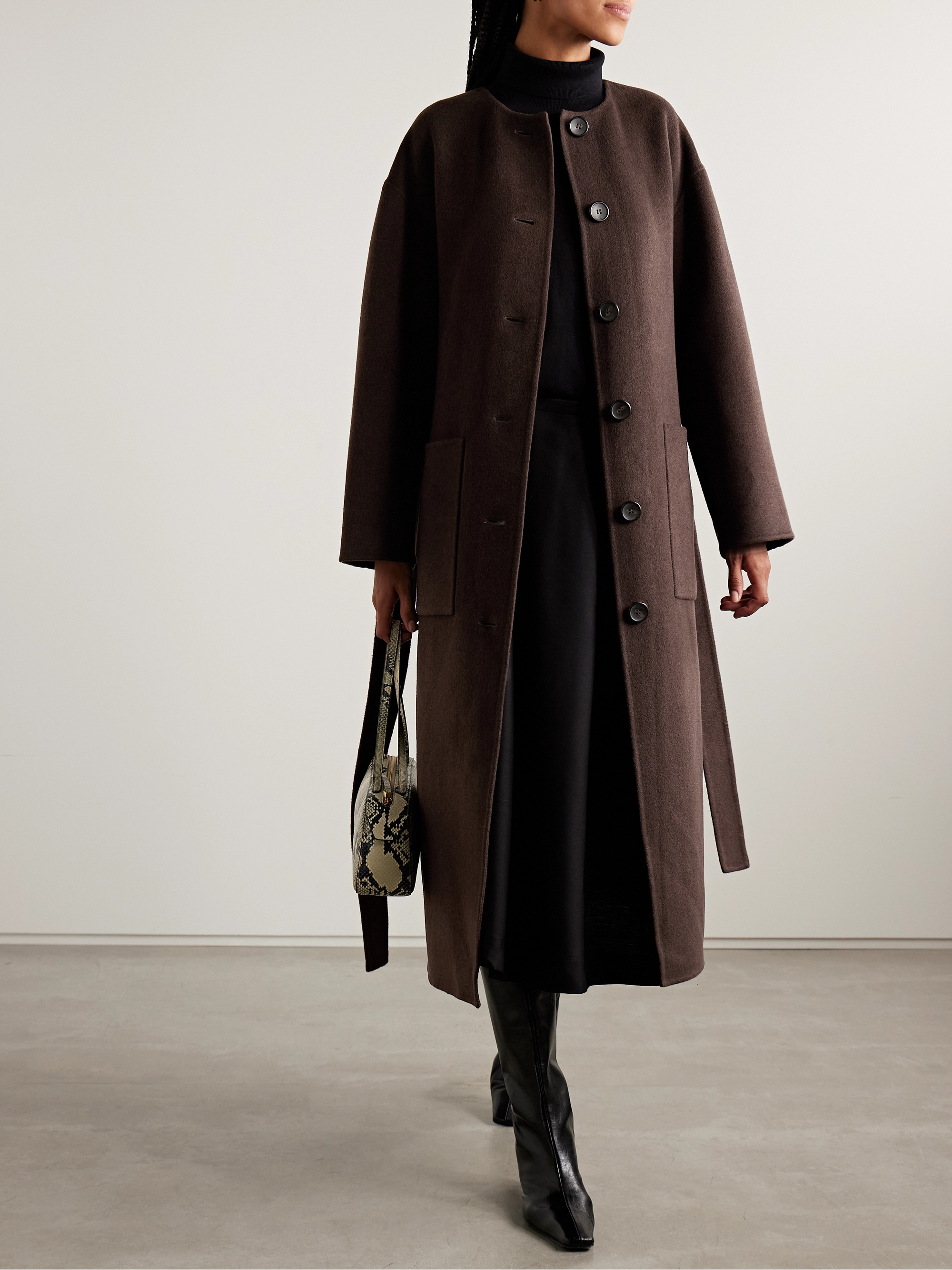 Ulla Johnson Fernanda belted wool-blend felt coat