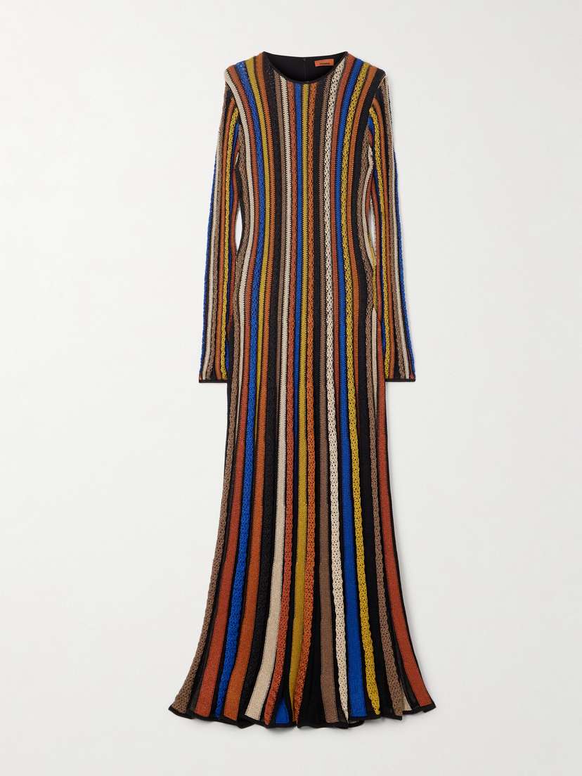 Ulla Johnson Albie Striped Knitted Maxi Dress