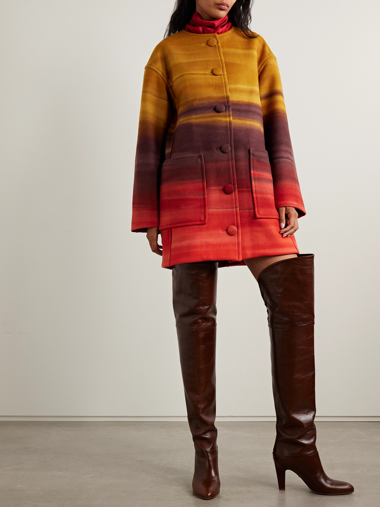 Ulla Johnson Ambrose Wool Meton Coat Agate In Multi