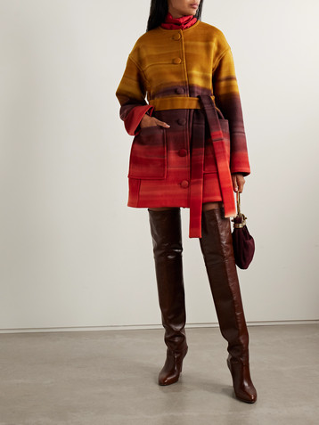 Ulla Johnson Ambrose oversized belted ombré wool-blend felt coat