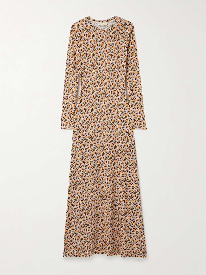 Ulla Johnson Amari Printed Stretch-jersey Maxi Dress