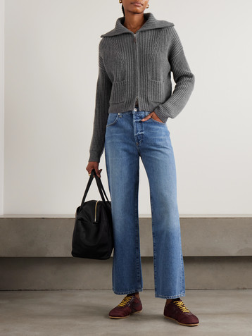 arch4 Nara ribbed cashmere zip-up cardigan