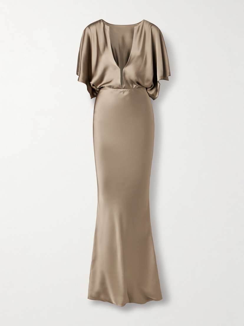 Norma Kamali Obie Satin Gown