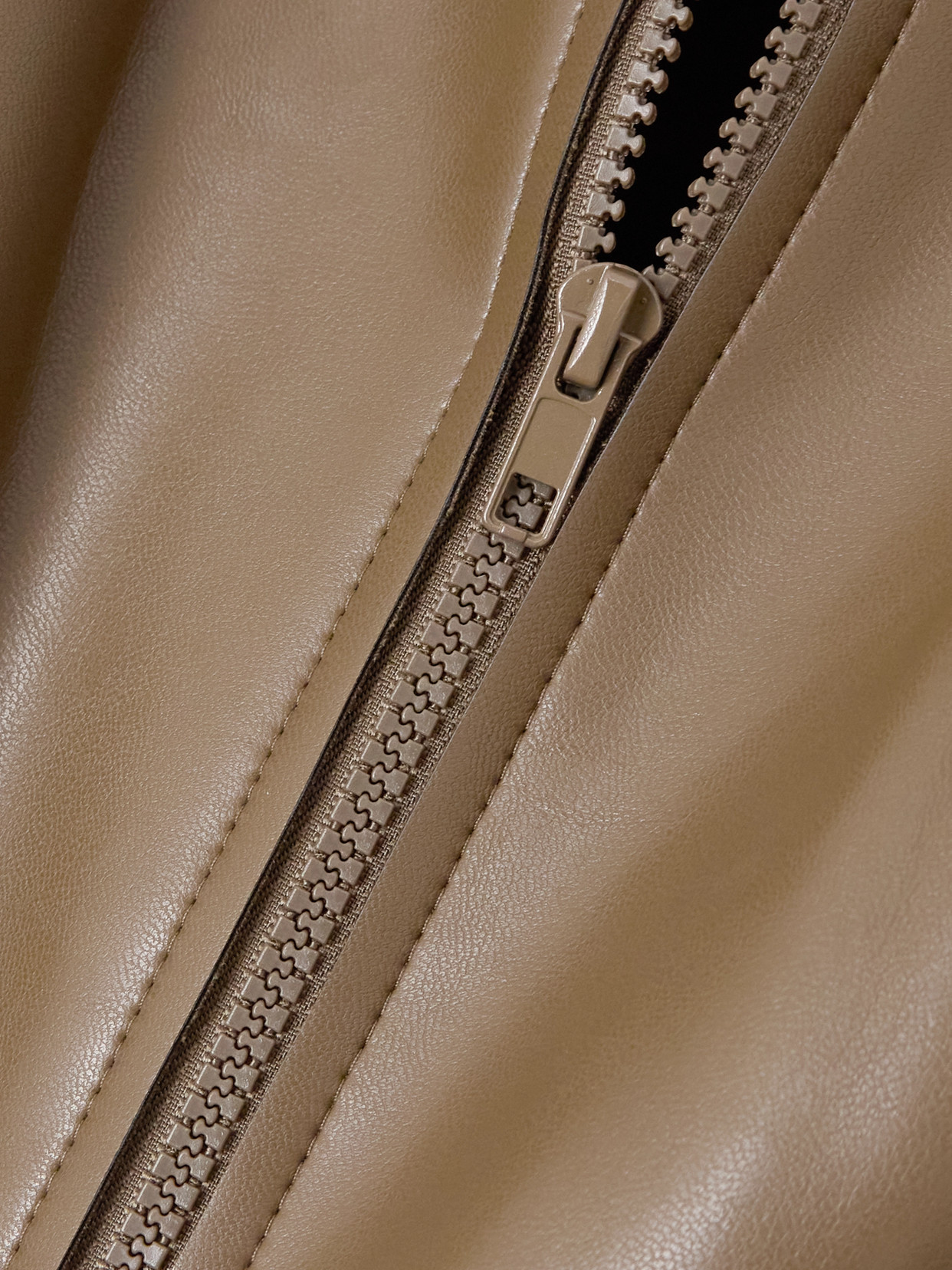 Norma Kamali Vegan Turtleneck Bomber Jacket In Brown