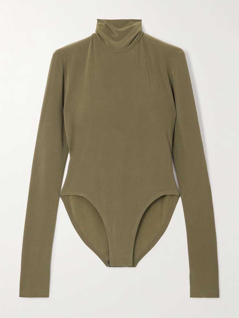 Norma Kamali Stretch-jersey Turtleneck Bodysuit