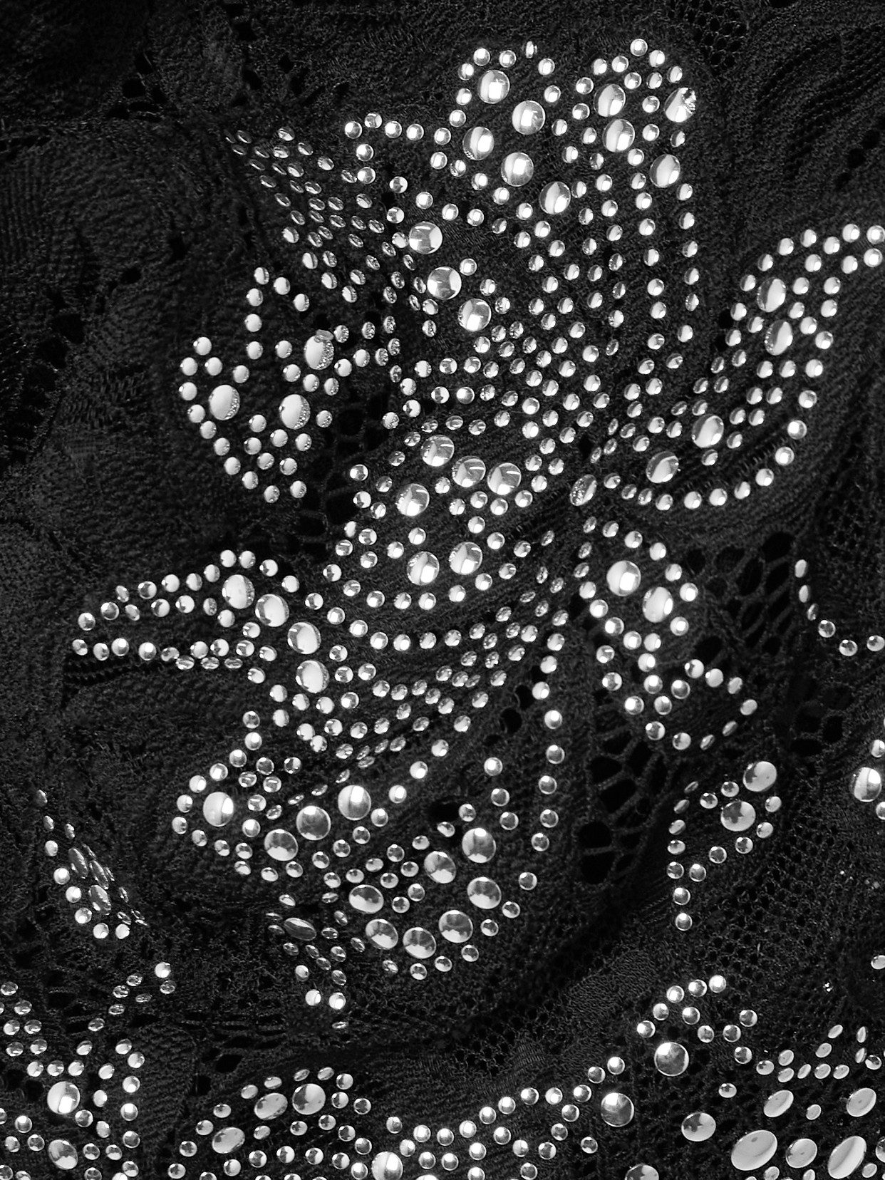 Rabanne Studded Stretch-lace Midi Dress In Black